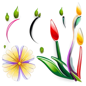 Simple Flower Line Art PNG 06202024 PNG