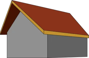 Simple Gable Roof Structure PNG image