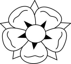 Simple Geometric Flower Drawing