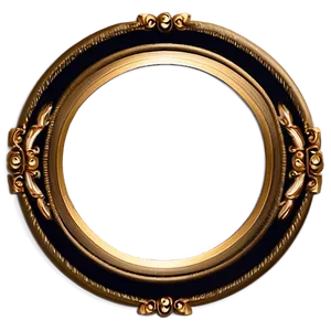 Simple Gold Circle Frame PNG 92