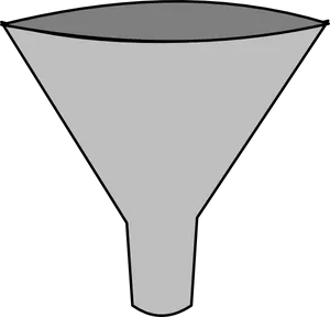 Simple Gray Funnel Graphic PNG image
