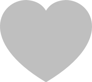 Simple Gray Heart Clipart
