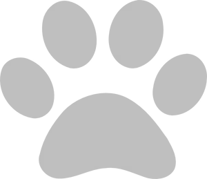 Simple Gray Paw Print PNG image