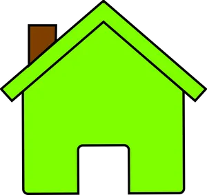 Simple Green House Clipart