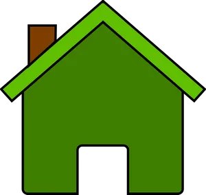 Simple Green House Icon PNG