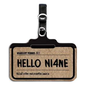 Simple Hello My Name Is Name Tag Png 05252024 PNG image