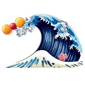 Simple Japanese Wave Png 06242024 PNG image