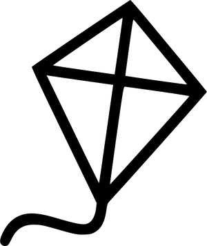Simple Kite Outline PNG