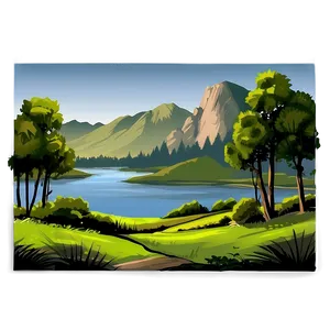 Simple Landscape Sketch PNG 9 PNG
