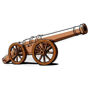Simple Line Art Cannon Png Bkf93 PNG image