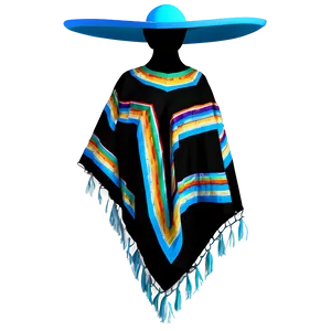 Simple Mexican Poncho PNG 45