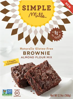 Simple Mills Gluten Free Brownie Mix Package PNG image