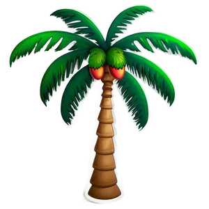 Simple Palm Tree Emoji Png 06272024 PNG image