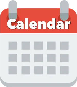 Simple Red Calendar Icon PNG image