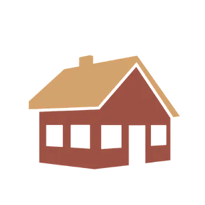 Simple Red House Graphic