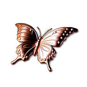 Simple Rose Gold Butterfly PNG Ihb