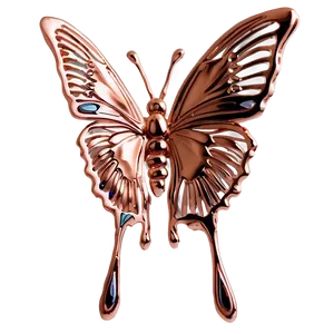 Simple Rose Gold Butterfly PNG Jai