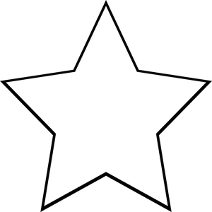 Simple Star Outline Coloring Page PNG image