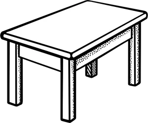 Simple Table Clipart Graphic PNG image