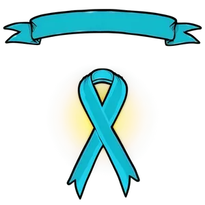 Simple Teal Ribbon Logo Png 20 PNG image