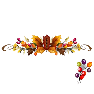 Simple Thanksgiving Border PNG Fay