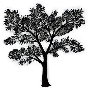 Simple Tree Silhouette Png 05252024 PNG image