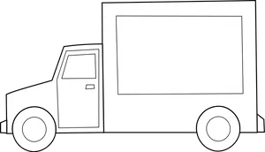 Simple Truck Line Art PNG image