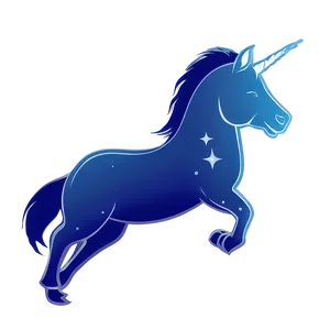 Simple Unicorn Silhouette PNG 6