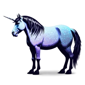 Simple Unicorn Silhouette PNG Wub