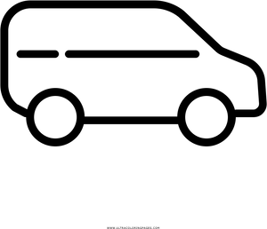 Simple Van Outline Coloring Page PNG