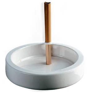 Simple White Ashtray PNG 06262024