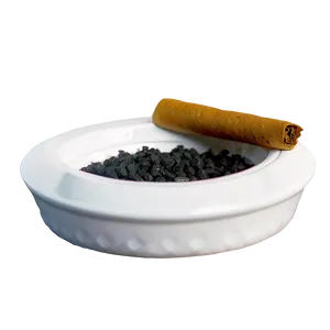 Simple White Ashtray PNG 26