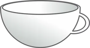 Simple White Tea Cup Vector