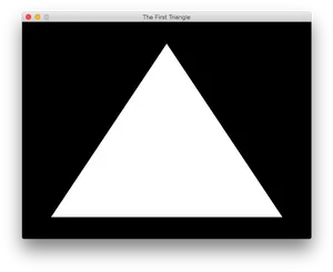 Simple White Triangle Graphic PNG image