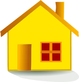 Simple Yellow House Icon