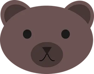 Simplified Bear Face Graphic