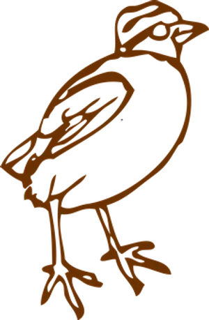 Simplified Bird Silhouette Art