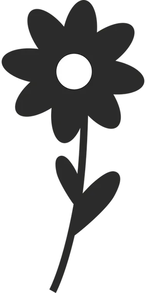 Simplified Black Flower Graphic