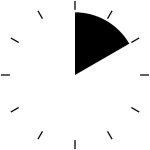 Simplified Blackand White Clock Face PNG image