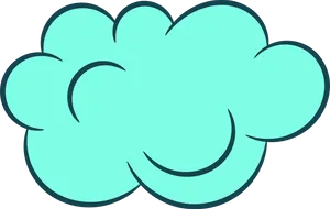 Simplified Blue Cloud Clipart PNG