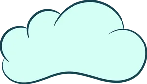 Simplified Blue Cloud Clipart PNG