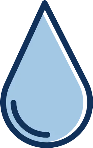 Simplified Blue Oil Drop Icon PNG