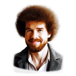 Simplified Bob Ross Hair PNG 06282024
