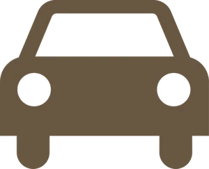 Simplified Car Icon Brown