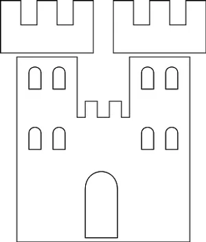 Simplified Castle Silhouette PNG image