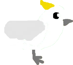 Simplified Cockatoo Illustration PNG image