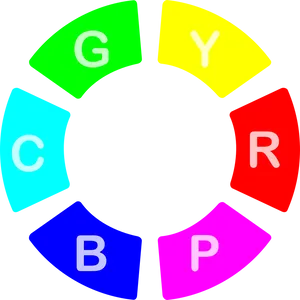 Simplified Color Wheel Graphic PNG image