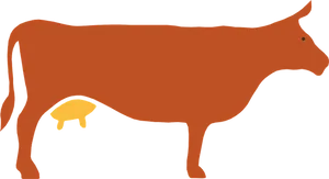 Simplified Cow Silhouette