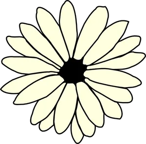 Simplified Daisy Illustration PNG image