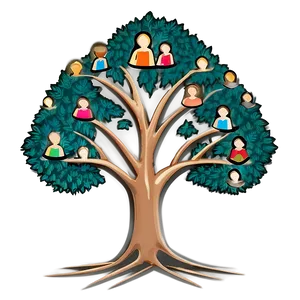 Simplified Family Reunion Tree Chart PNG Cea40 PNG